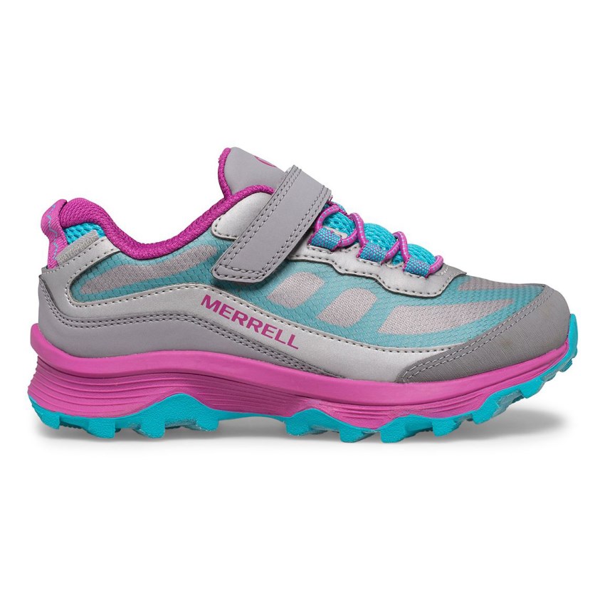 Basket Merrell Moab Speed Low A/C Waterproof Grise/Rose Enfant | E.C.JLGG